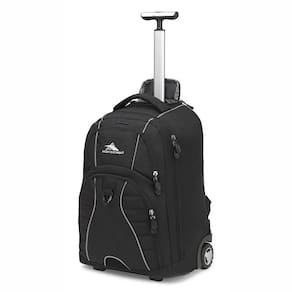 Mochila de laptop com rodas High Sierra Freewheel preta de 15 polegadas