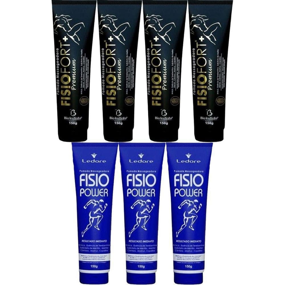 Kit 4 Pomada Fisiofort Premium 150G + 3 Pomada Fisio Power