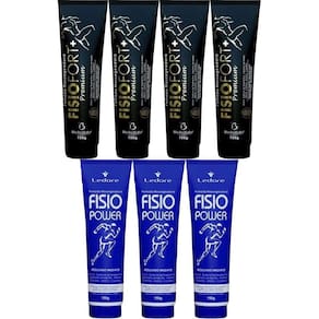 Kit 4 Pomada Fisiofort Premium 150G + 3 Pomada Fisio Power