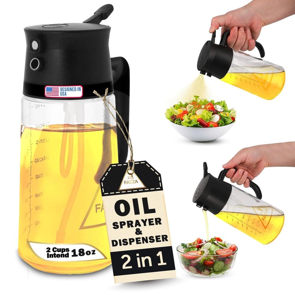 Frasco dispensador de óleo e pulverizador de óleo FAZZA Premium 500mL