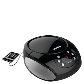 CD Boombox PROSCAN Elite portátil com rádio AM/FM (preto)