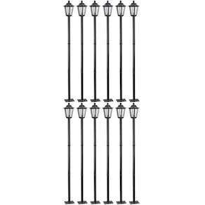 Kit 12 Poste de Jardim Luminária Colonial 1,71m Alumínio Grega Externo Dital