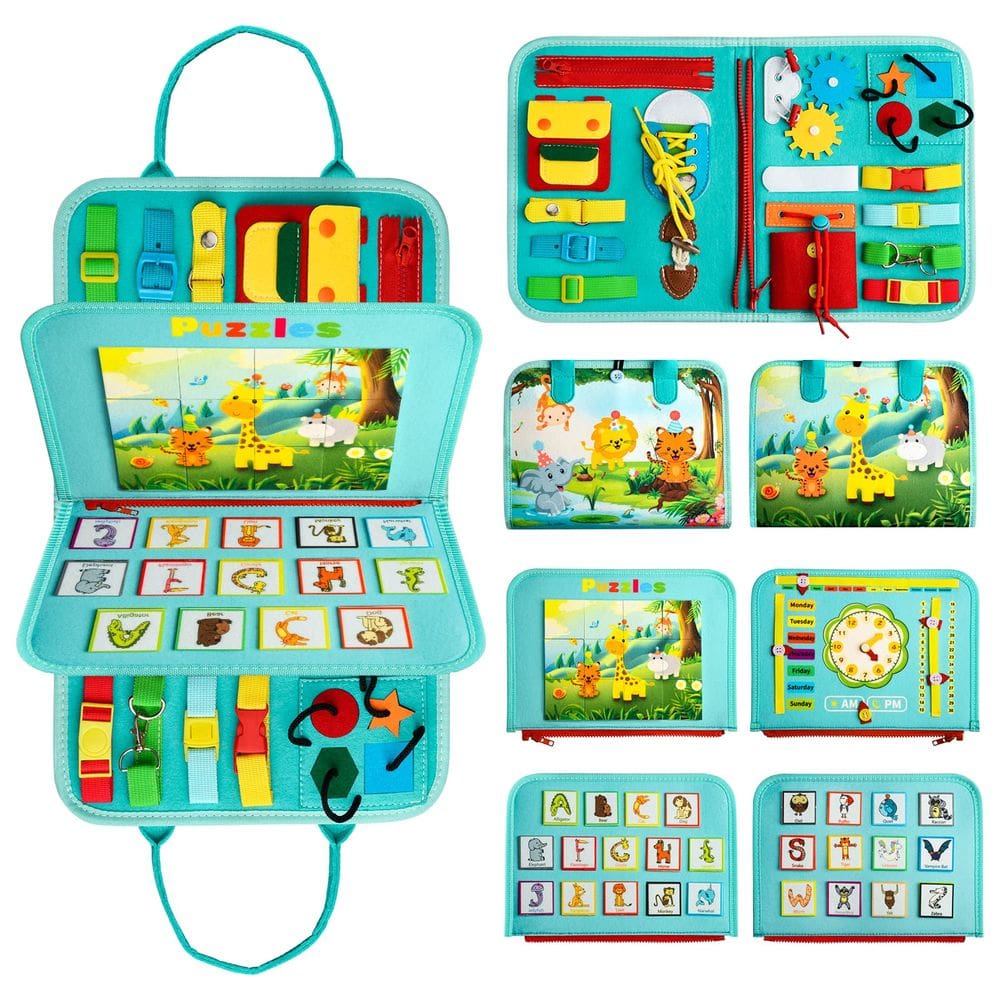 Brinquedos Busy Board Ancistro Montessori para crianças de 1 a 4 anos