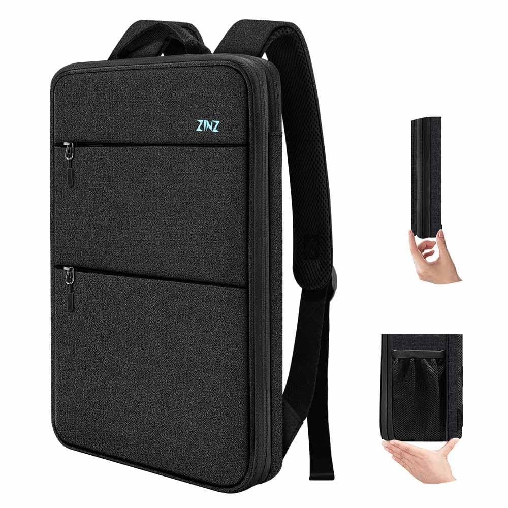 Mochila para laptop ZINZ Slim e expansível de 15-16 polegadas com porta USB