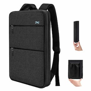 Mochila para laptop ZINZ Slim e expansível de 15-16 polegadas com porta USB