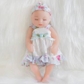 Reborn Baby Doll ENA Realistic Silicone Vinil de 25 cm com roupas