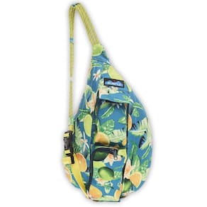 Pacote de estilingue KAVU Mini Rope Ocean Citrus 4L com alça ajustável