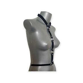 Harness Feminino Em Elástico Chain Coleção Fetiche Lovetoys Preto, único