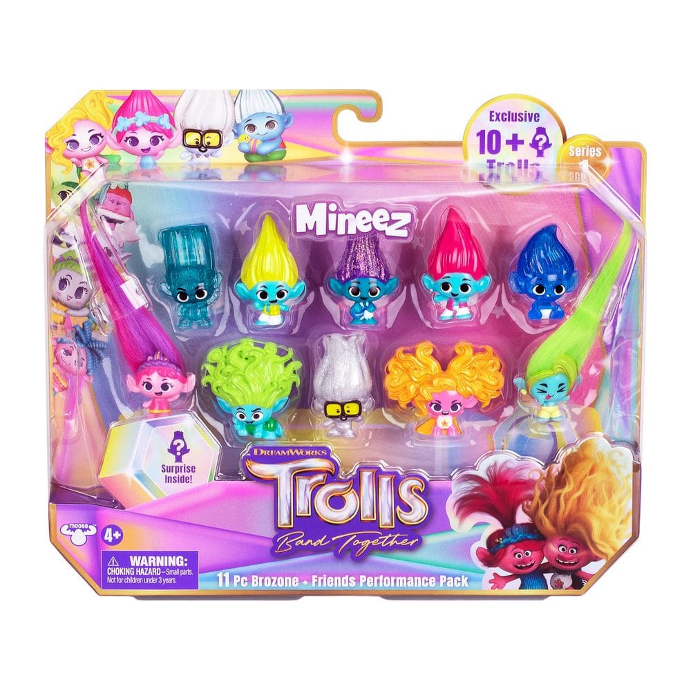 Figuras colecionáveis Trolls DreamWorks Band Together Mineez