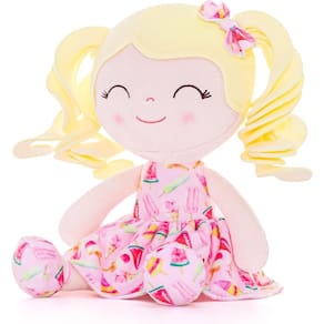 Boneca Gloveleya Curly Spring Girl com vestido de sorvete de 30 cm