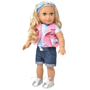 Boneca moderna, presente boutique, princesa com cabelo loiro fino, 45 cm