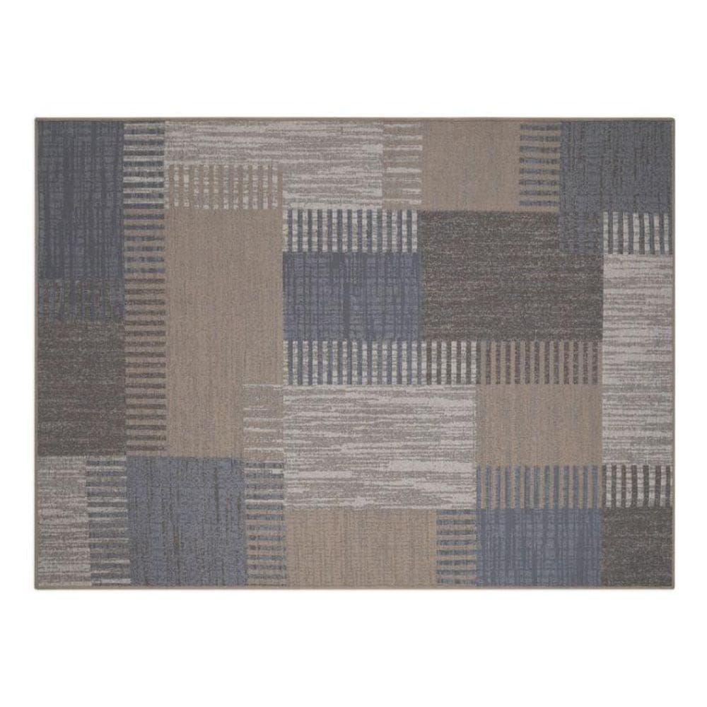 Tapete Sala 150X200Cm Funcional Quadros 03 Creme Cotton