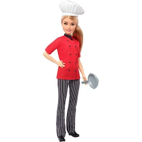 Boneca Chef Barbie Petite com frigideira e chapéu de chef de 3 a 7 anos