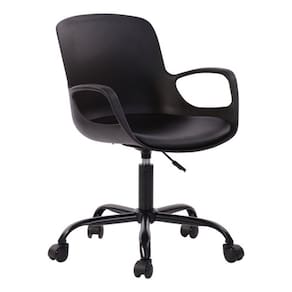 Cadeira Escritorio Giratoria Poltrona Com Bracos - Black