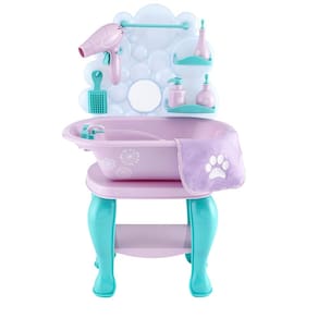 Conjunto de brinquedos Pet Grooming Journey Girls para bonecas de 18 polegadas com 5 peças