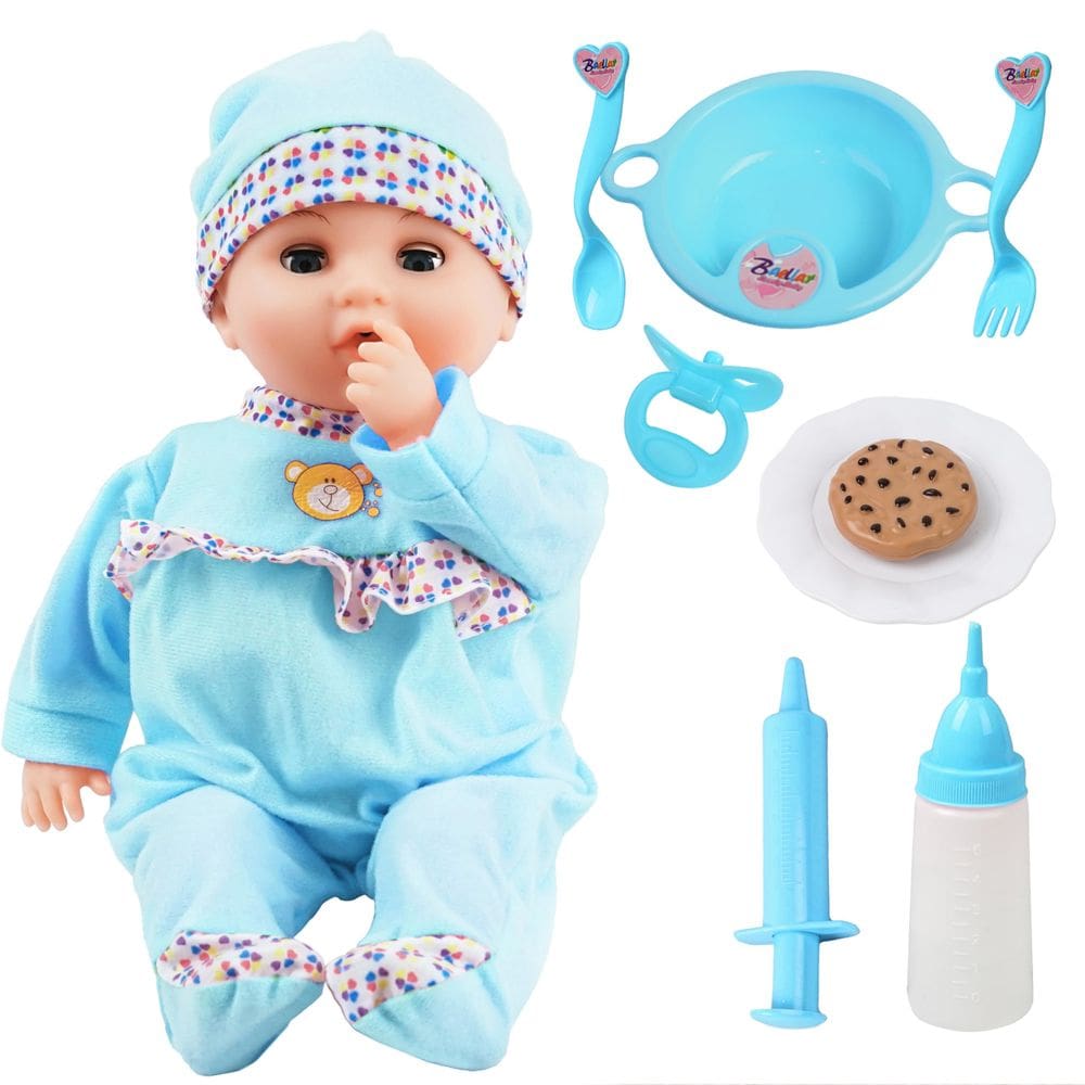 Brinquedo interativo de boneca Choi de 16 polegadas com sons e acessos.