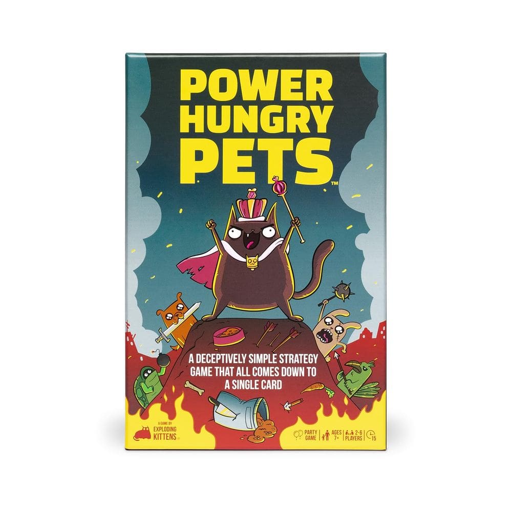 Jogo de cartas Exploding Kittens Power Hungry Pets 2-6 jogadores