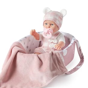 Conjunto de bonecas eDollable de 30 cm com cama de berço transportadora de 3 anos ou mais