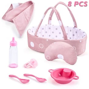 Conjunto de acessórios para bonecas com 8 peças para bonecas de 23 a 30 cm