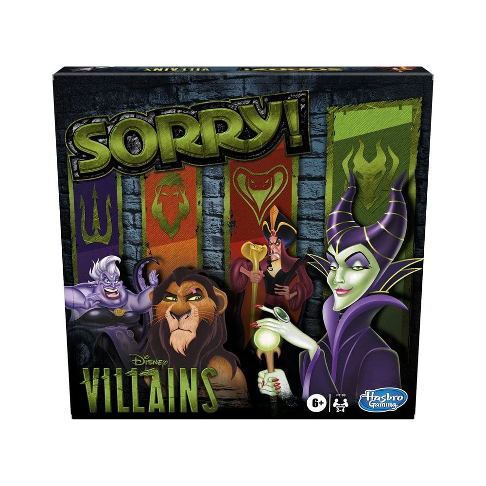 Jogo de tabuleiro Hasbro Gaming Desculpe! Edição Disney Villains