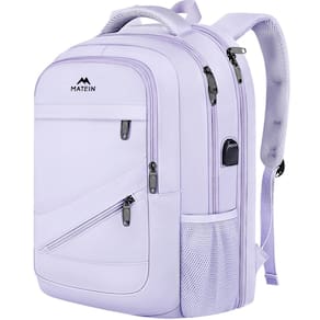 Mochila MATEIN para laptop extra grande de 18,4" com porta USB roxa