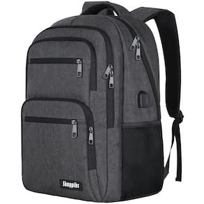 Mochila Skaypibs para homens e mulheres School 15.6 para laptop preta