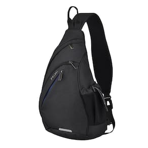 Mochila masculina Sling Bag mixi Sling Bag unissex de 19 polegadas preta
