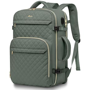 Mochila de viagem FIUAIE Carry On 40L impermeável verde