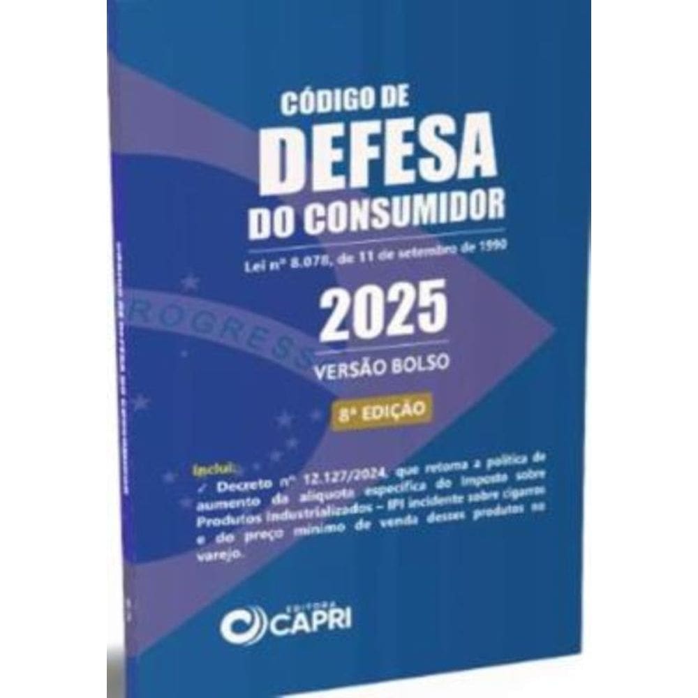 Codigo De Defesa Do Consumidor 2025 Bolso - 8ª Ed