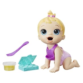 Boneca Baby Alive Lil Snacks come cocô de 20 cm com molde de caixa de lanche