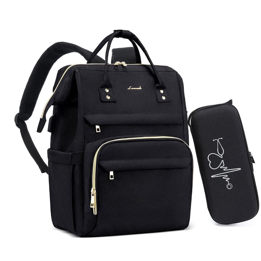 Mochila para laptop LOVEVOOK para mulheres com estojo para estetoscópio de 17"