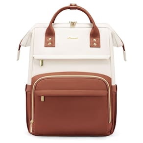 Mochila de couro LOVEVOOK para mulheres com compartimento para laptop