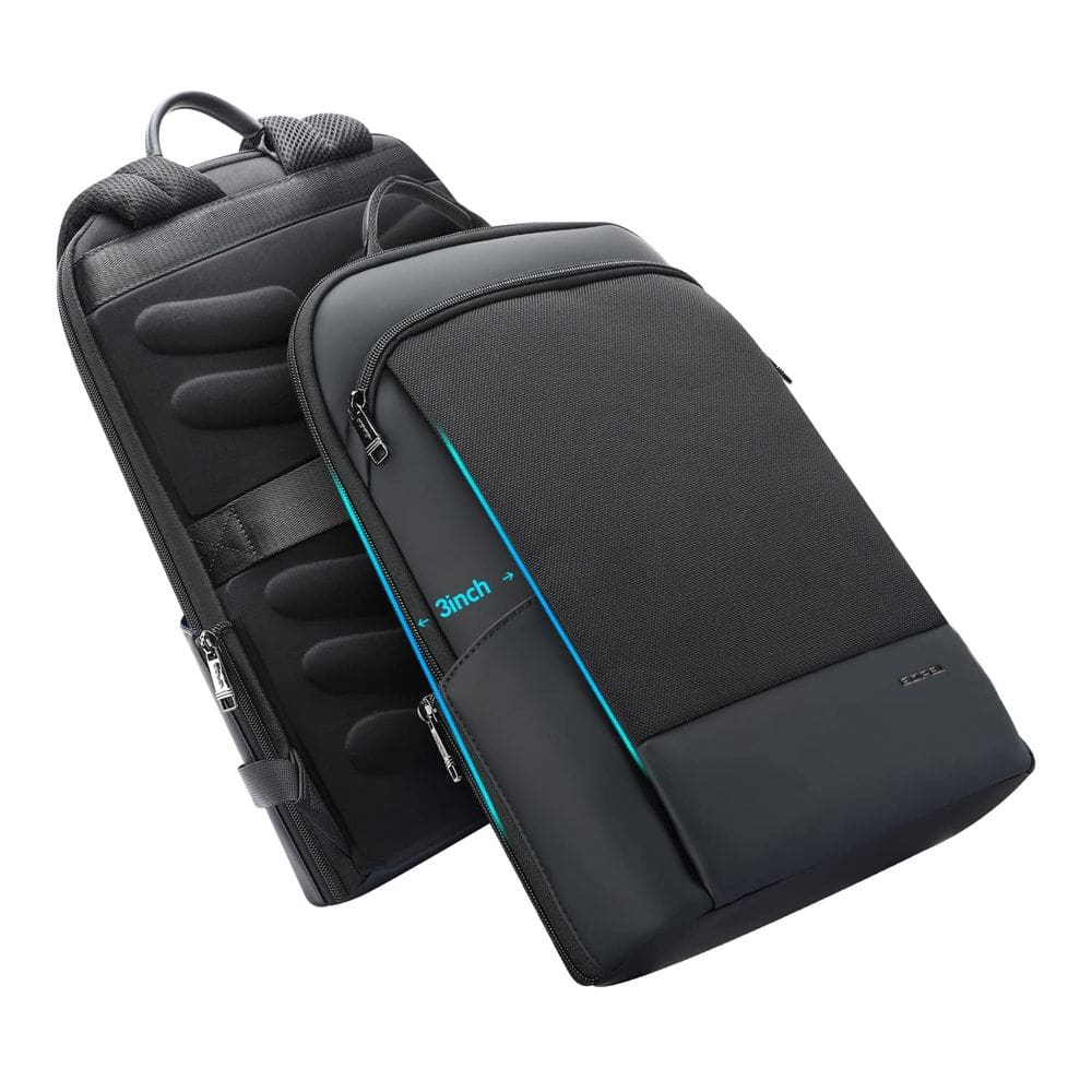 Mochila para laptop BoPai Super Slim de 15 polegadas anti-roubo preta