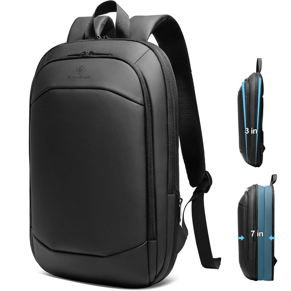 Mochila para laptop HK Slim impermeável expansível de 15,6"