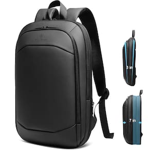 Mochila para laptop HK Slim impermeável expansível de 15,6"