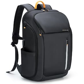 Mochila Ponhog Business 40L para homens com USB preta 51x33x23 cm