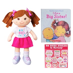 Pacote de presente MartLoop Best Big Sister Doll com livro e adesivos