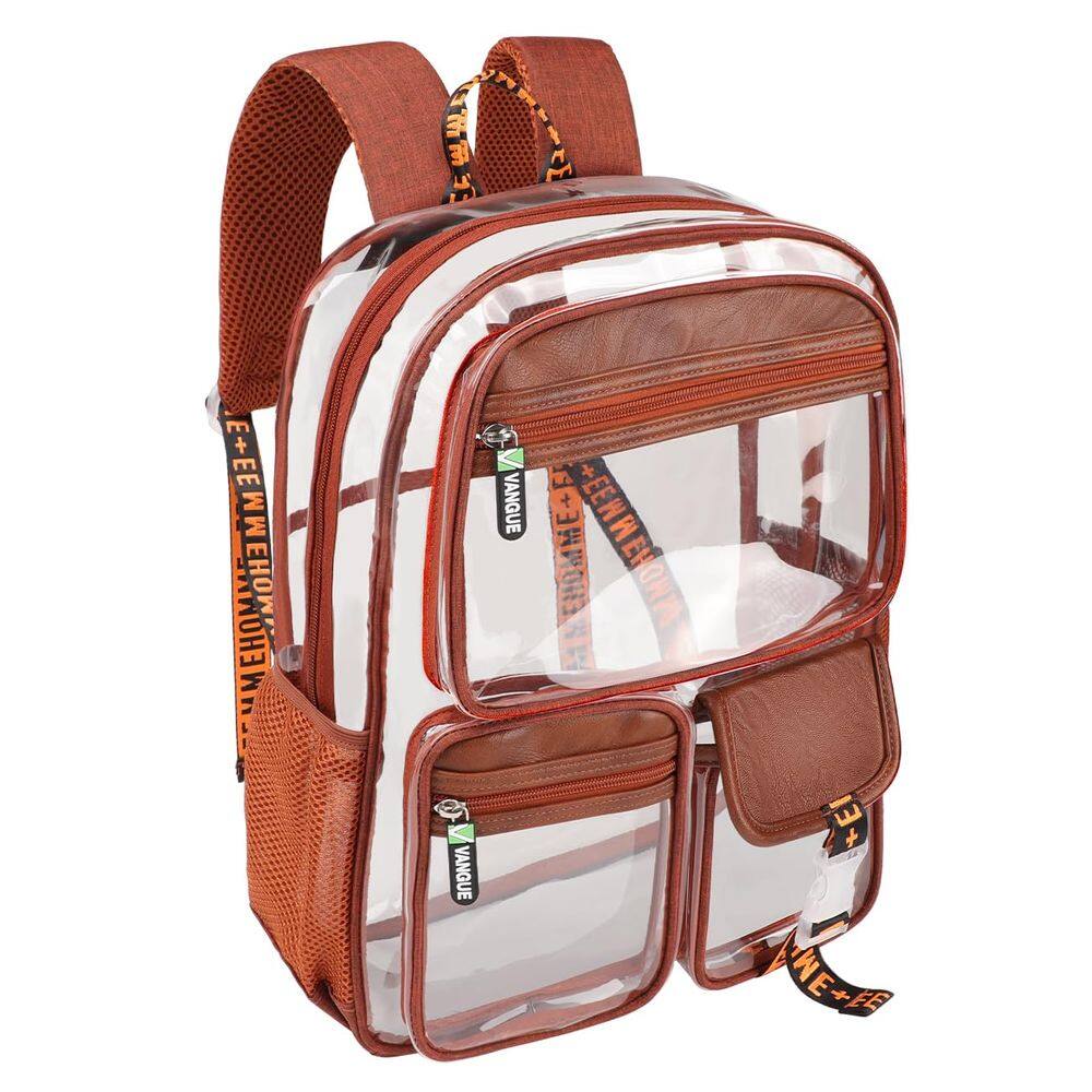 Mochila transparente aprovada pelo Vangue Stadium Heavy Duty Brown