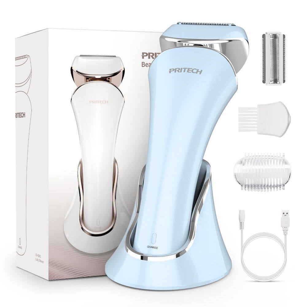 Barbeador elétrico Pritech para mulheres recarregável molhado e seco