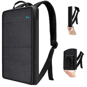 Mochila para laptop ZINZ, fina e expansível, resistente à água, 13-14 polegadas