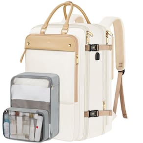 Mochila MATEIN Carry on 52L TSA Travel Laptop 17 polegadas bege