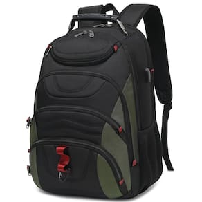 Mochila para laptop Boavan para homens de 17,3 polegadas impermeável preta