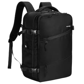Mochila de viagem para laptop HOMIEE para homens e mulheres preta