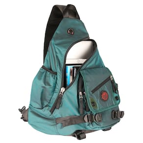 Mochila grande Kwei Knight para laptop, bolsa mensageiro transversal, mochila de viagem de ombro (verde escuro)