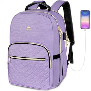 Mochila para laptop MATEIN 17 polegadas resistente à água roxa