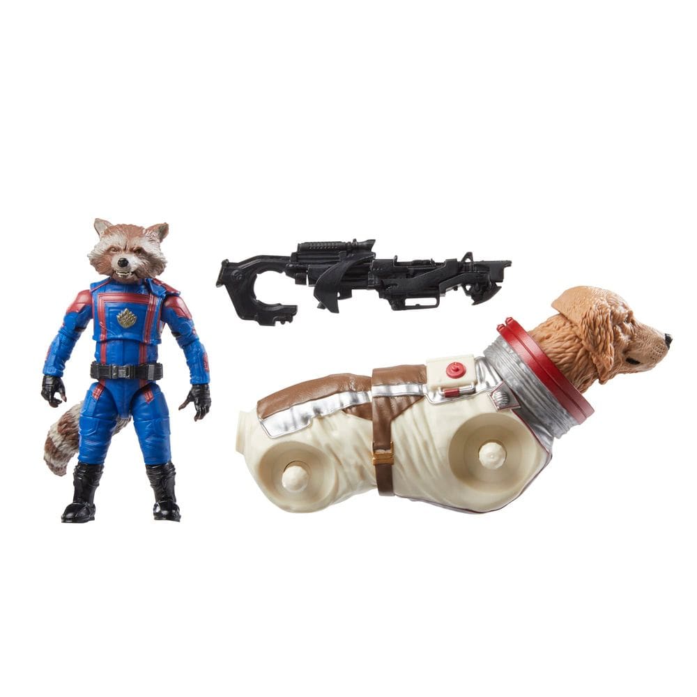 Boneco de ação Marvel Legends Series Rocket Guardians 15cm