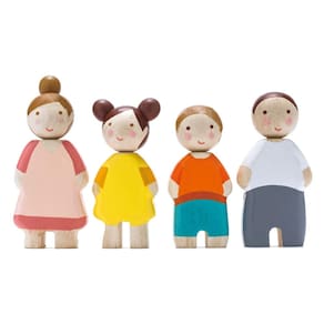 Mini bonecas familiares de madeira Playset Tender Leaf Toys Leaf