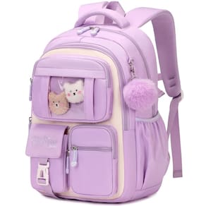 Mochila PIG PIG GIRL Kids for Girl School Book Saco roxo