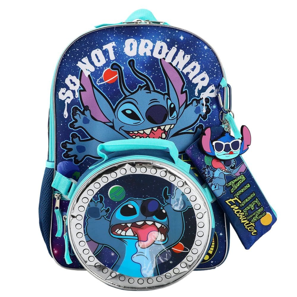 Conjunto de mochilas Bioworld Lilo & Stitch 5 peças roxas