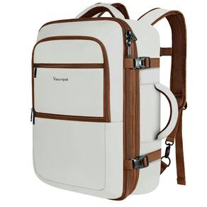 Mochila de viagem Vancropak para mulheres Carry On 40L bege